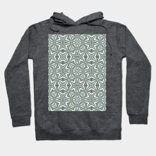 Delicate green and white pattern. Hoodie